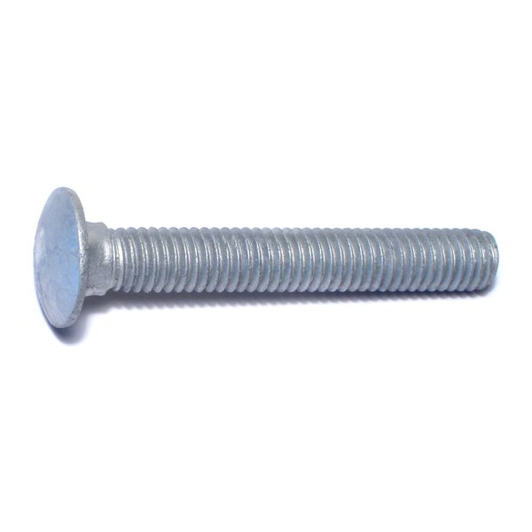 Midwest Fastener 3/8"-16 x 2-1/2" Hot Dip Galvanized Grade 2 / A307 Steel Coarse Thread Carriage Bolts 50PK 05504